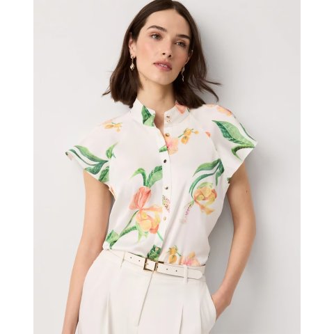 White House Black Market Satin Shirt