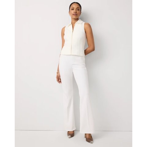 White House Black Market Piper Flare Pants Knit Crepe