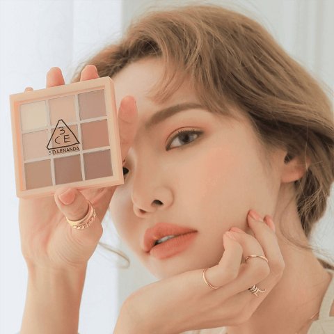 3CE 9色多功能眼影盘 奶茶哑光裸色盘 #Dear Nude