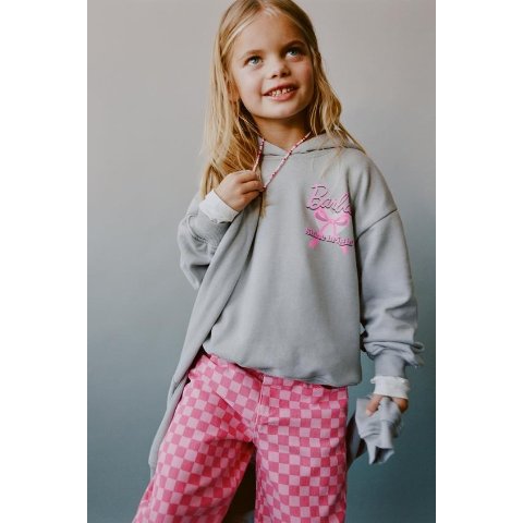 Zara BARBIE BOW Hoodie Gray