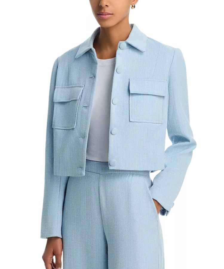 AQUA Shimmer Tweed Blazer