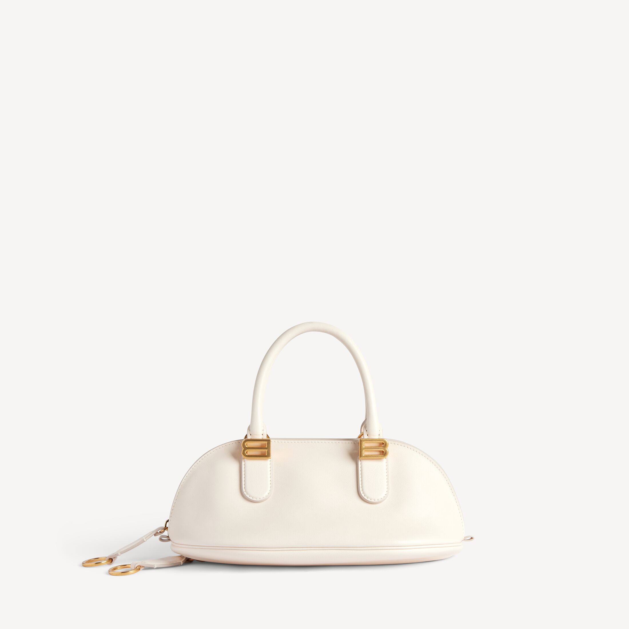 Balenciaga Bolero Bowling Bag Mini in cream calfskin