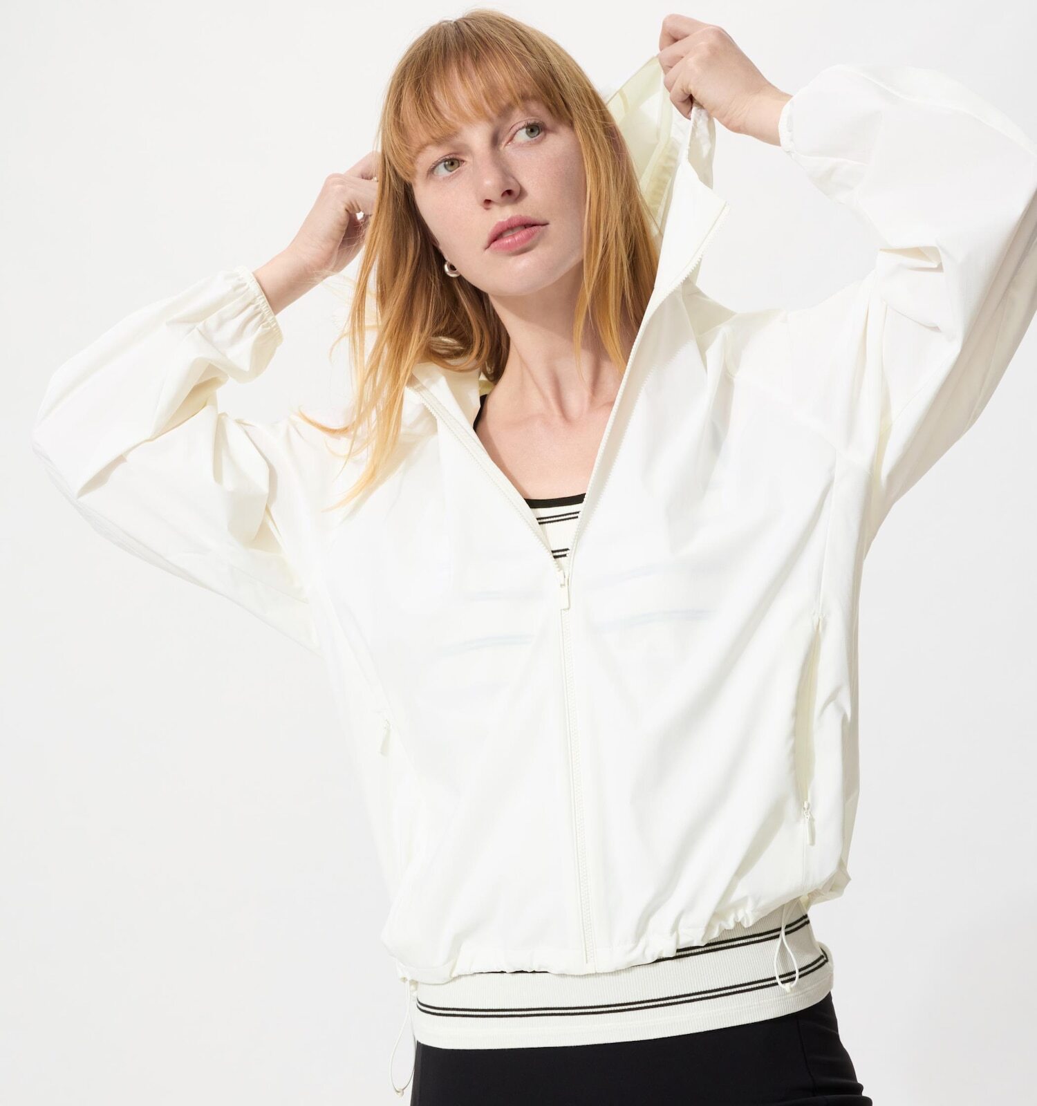 Uniqlo Pocketable UV Protection Parka in white