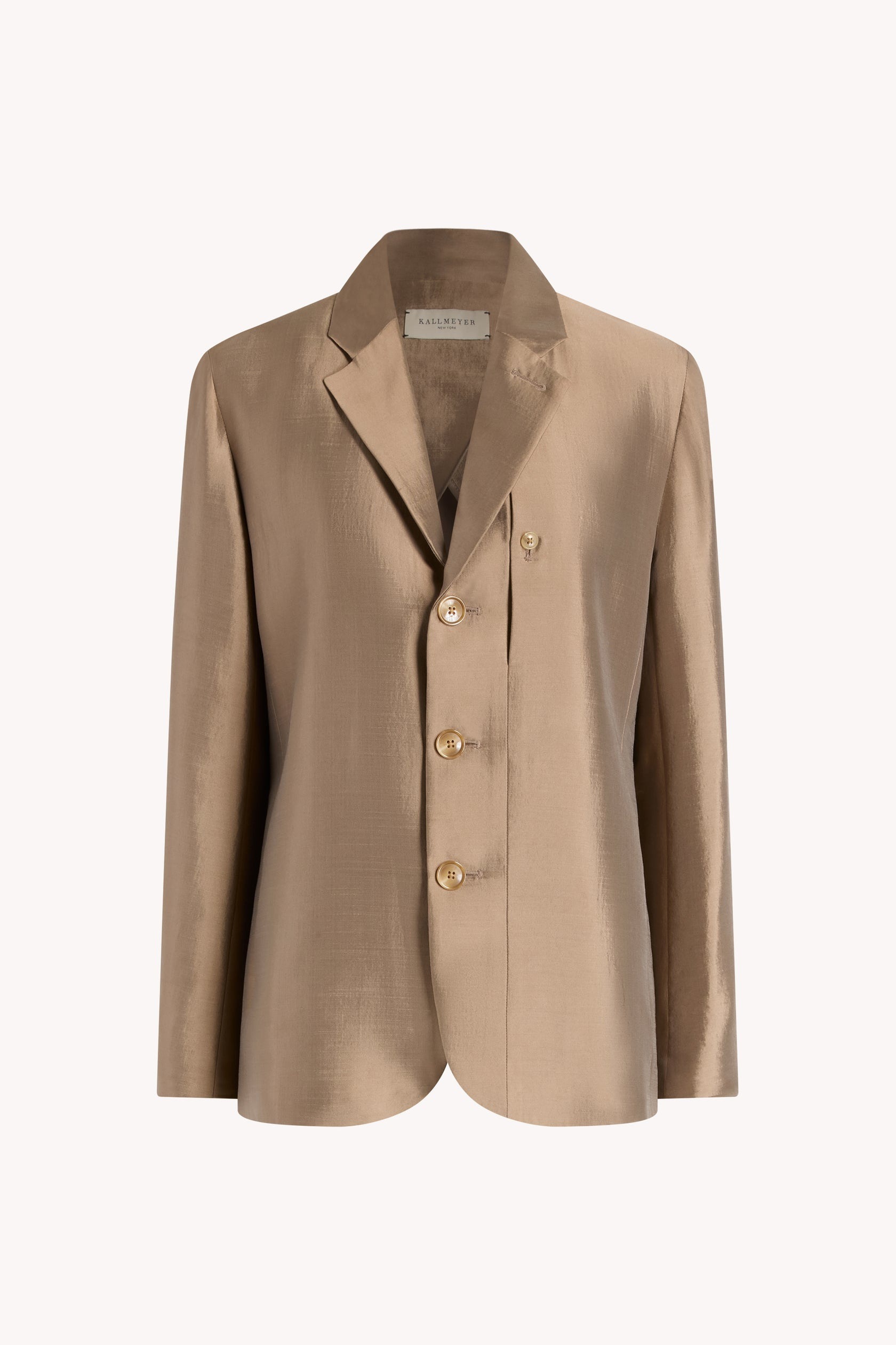 Kallmeyer James single-breasted jacket in copper summer silk wool