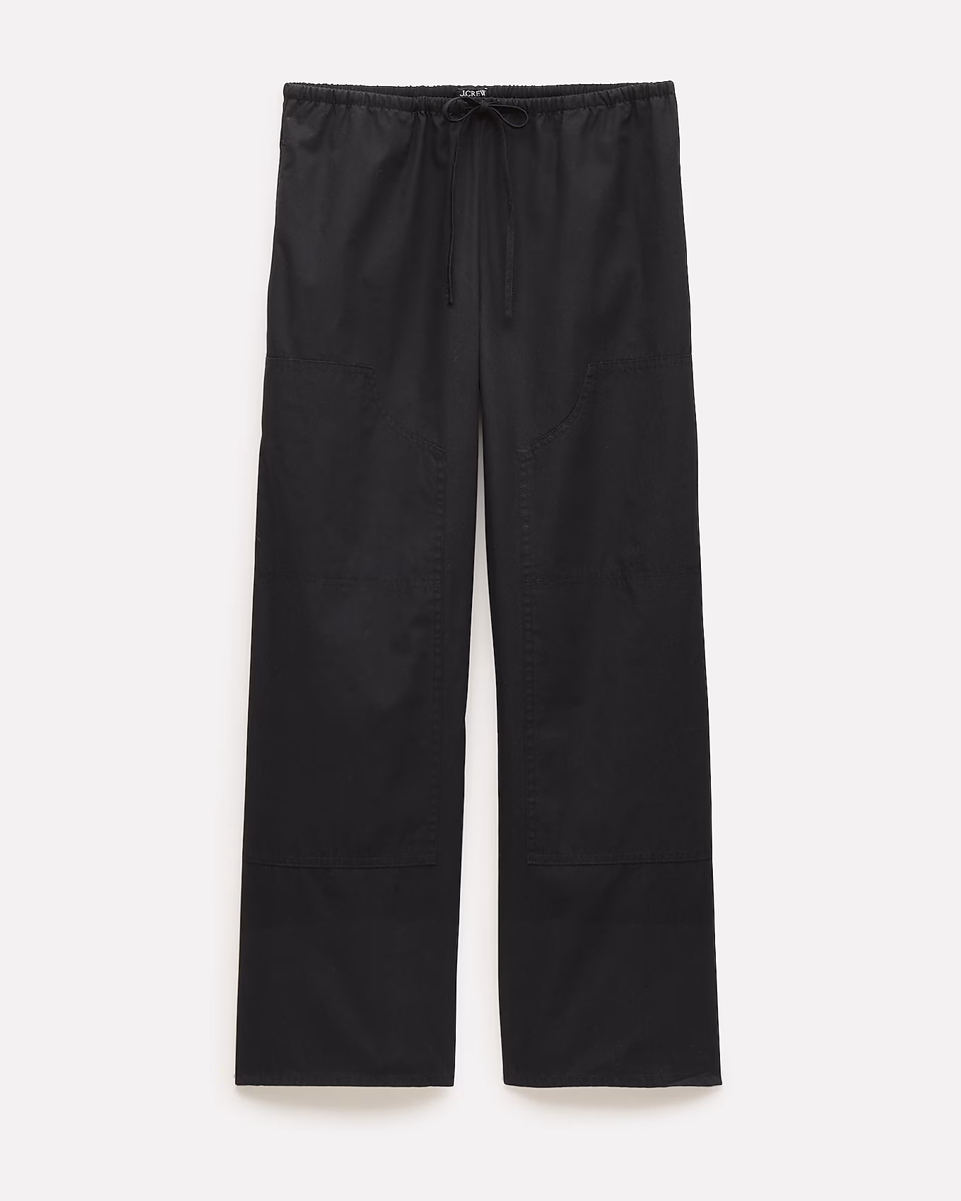 Black J.Crew Luna wide-leg cotton poplin pant