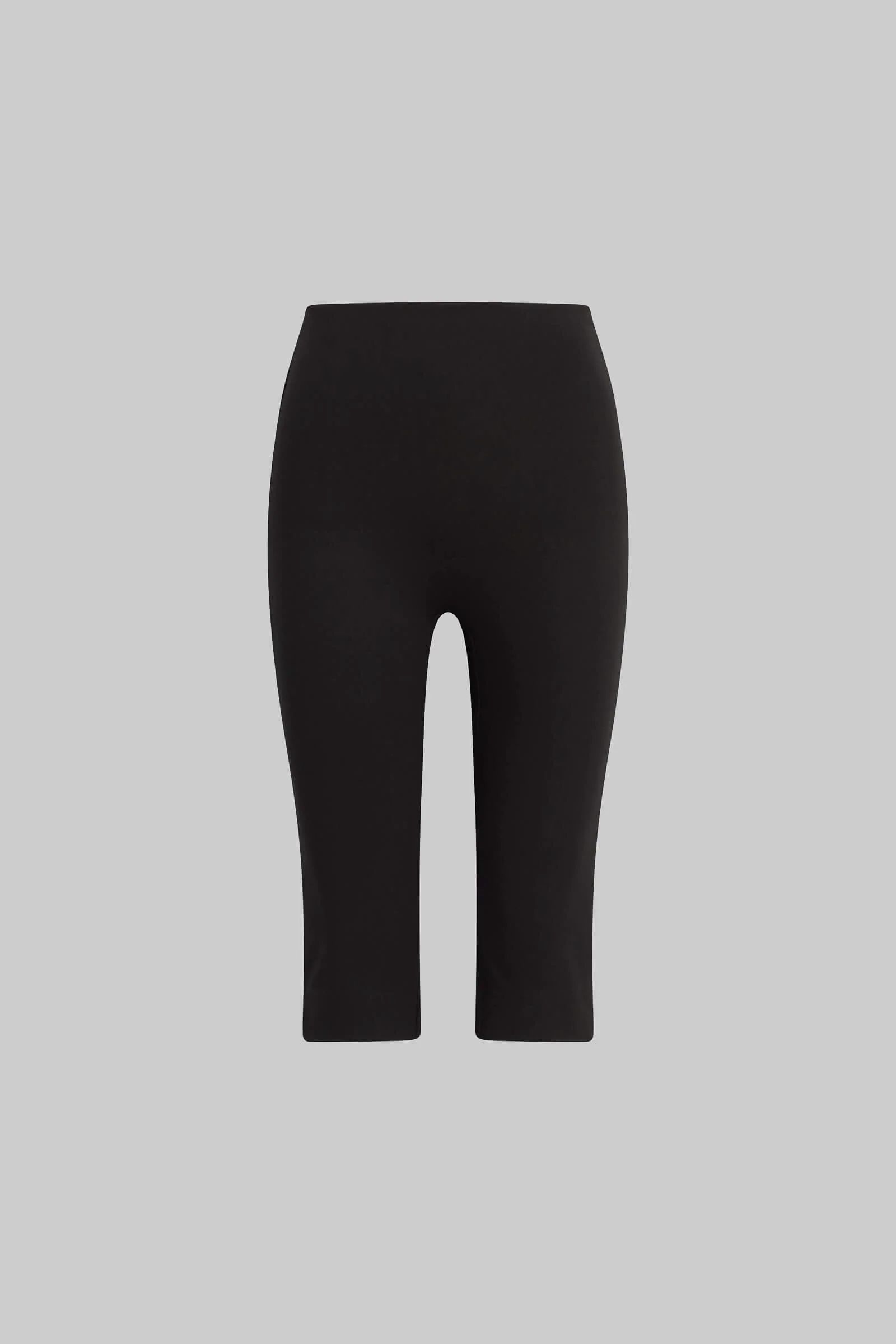 Black LESET Rio capri pants shown flat against a light gray background