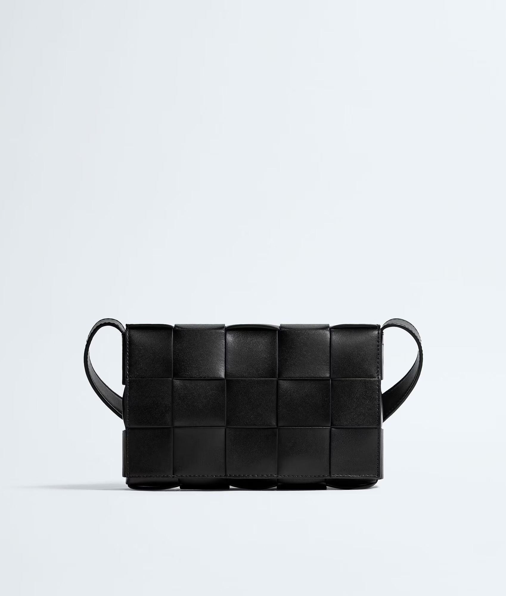 Bottega Veneta Cassette black leather crossbody bag