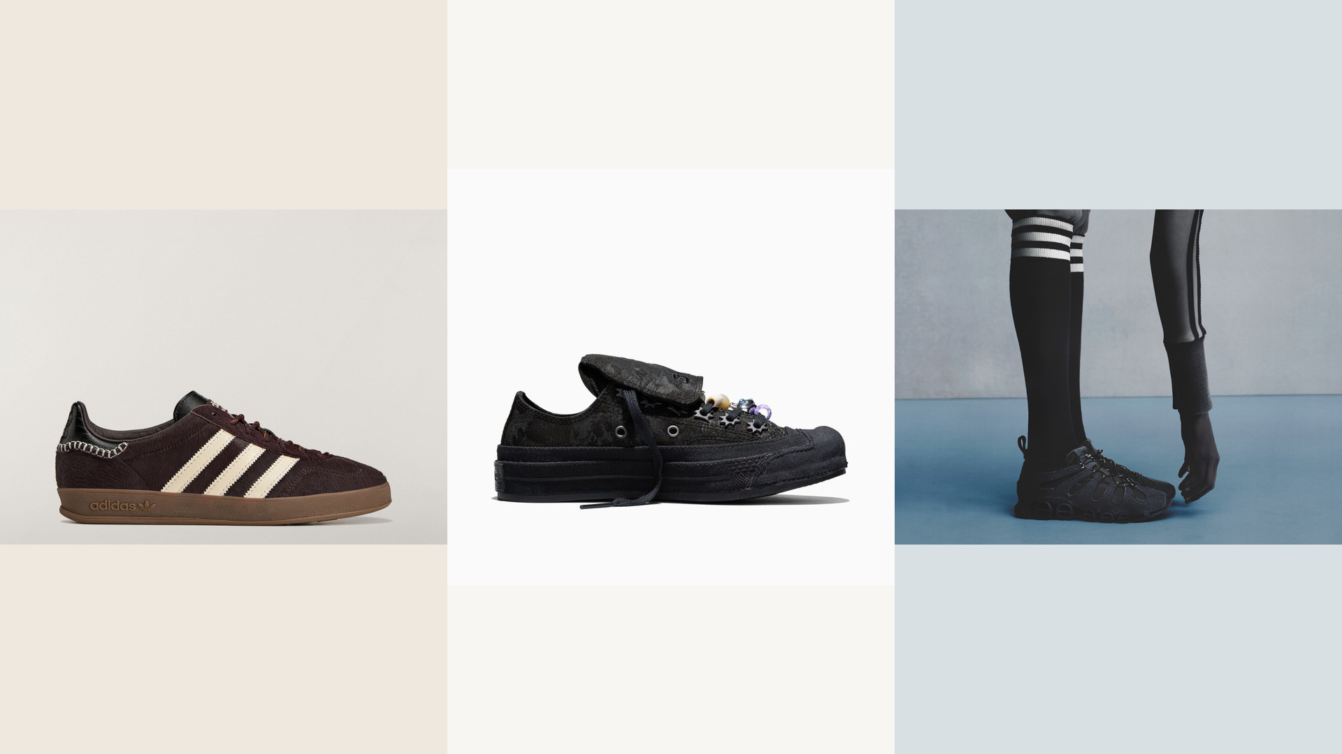 Wales Bonner Gazelle Pony, Collina Strada Chuck 70, and AVAVAV Megaride collaboration shoes