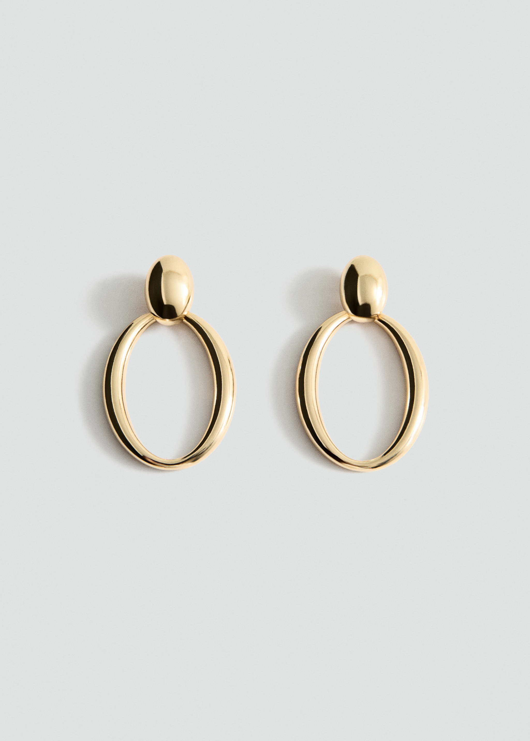 Mango gold hoop earrings