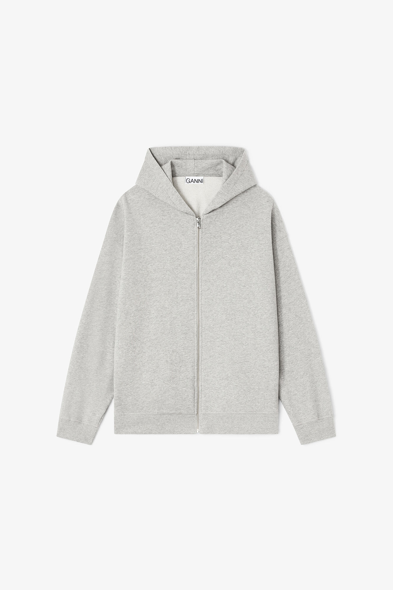 Ganni Grey Teddy Zip Hoodie product image