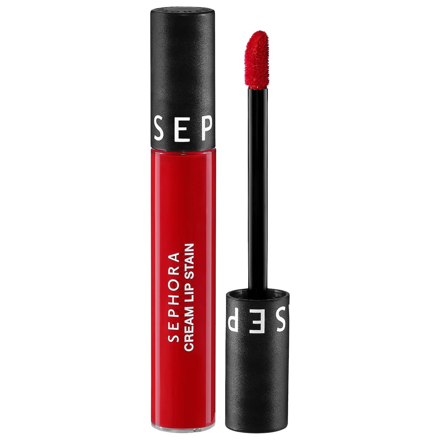 Sephora Collection Cream Lip Stain liquid lipstick and wand shown as one complete product
