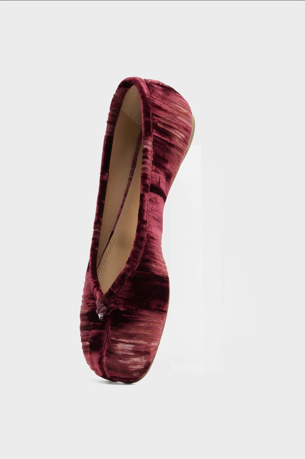 Maison Margiela red viscose Tabi ballerina flat