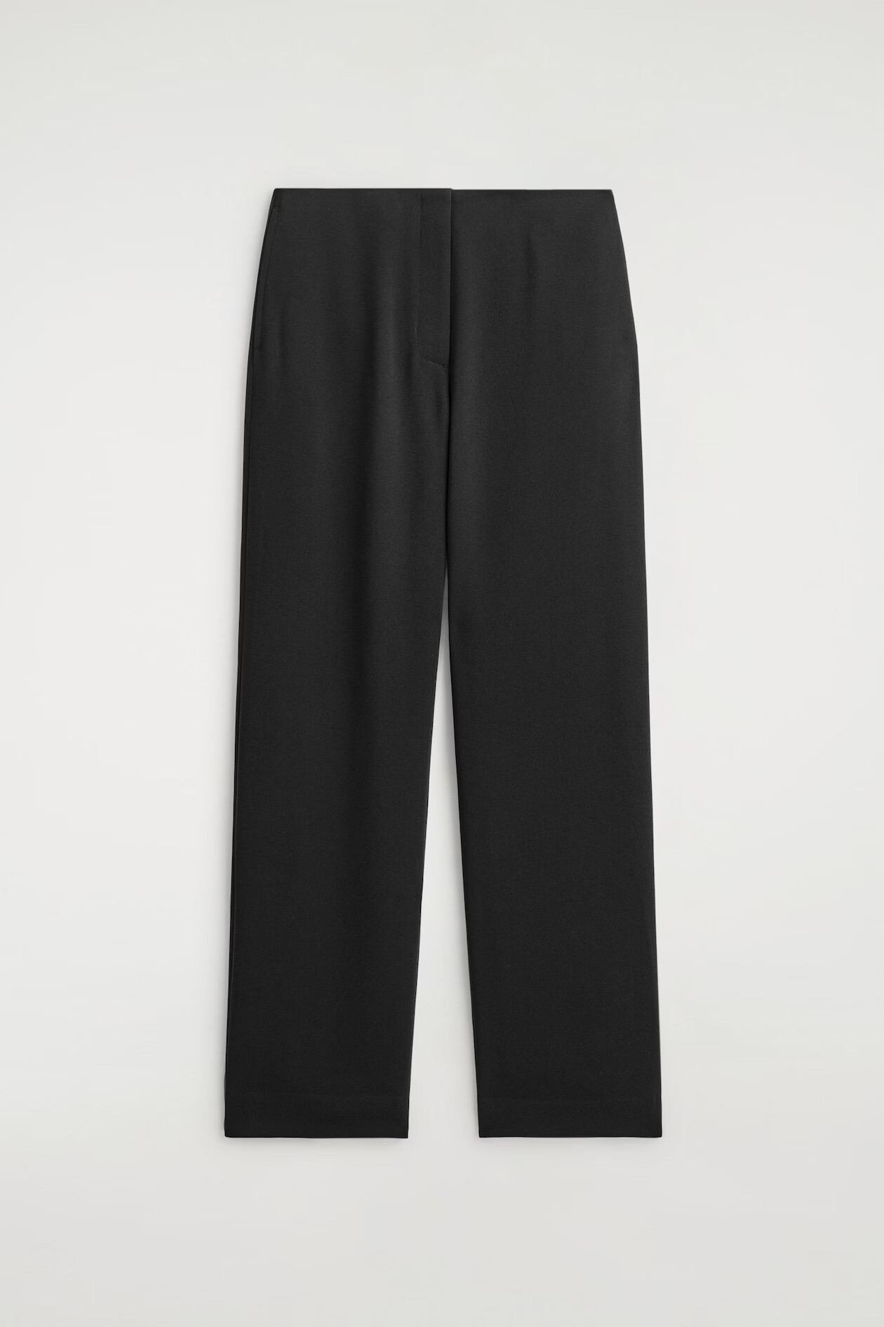 COS black straight-leg trousers product view