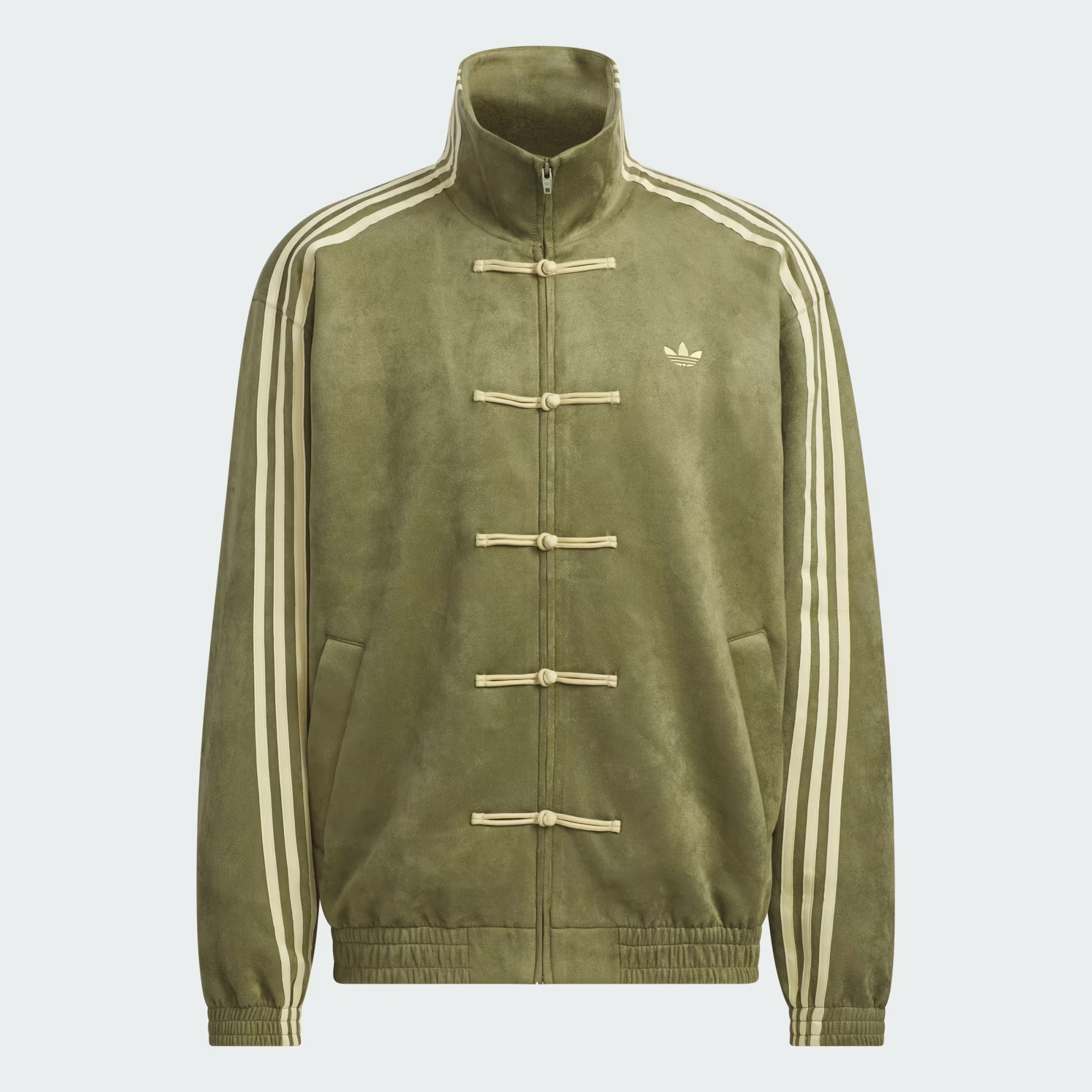 Focus Olive Adidas Chinese New Year Jacket laid flat