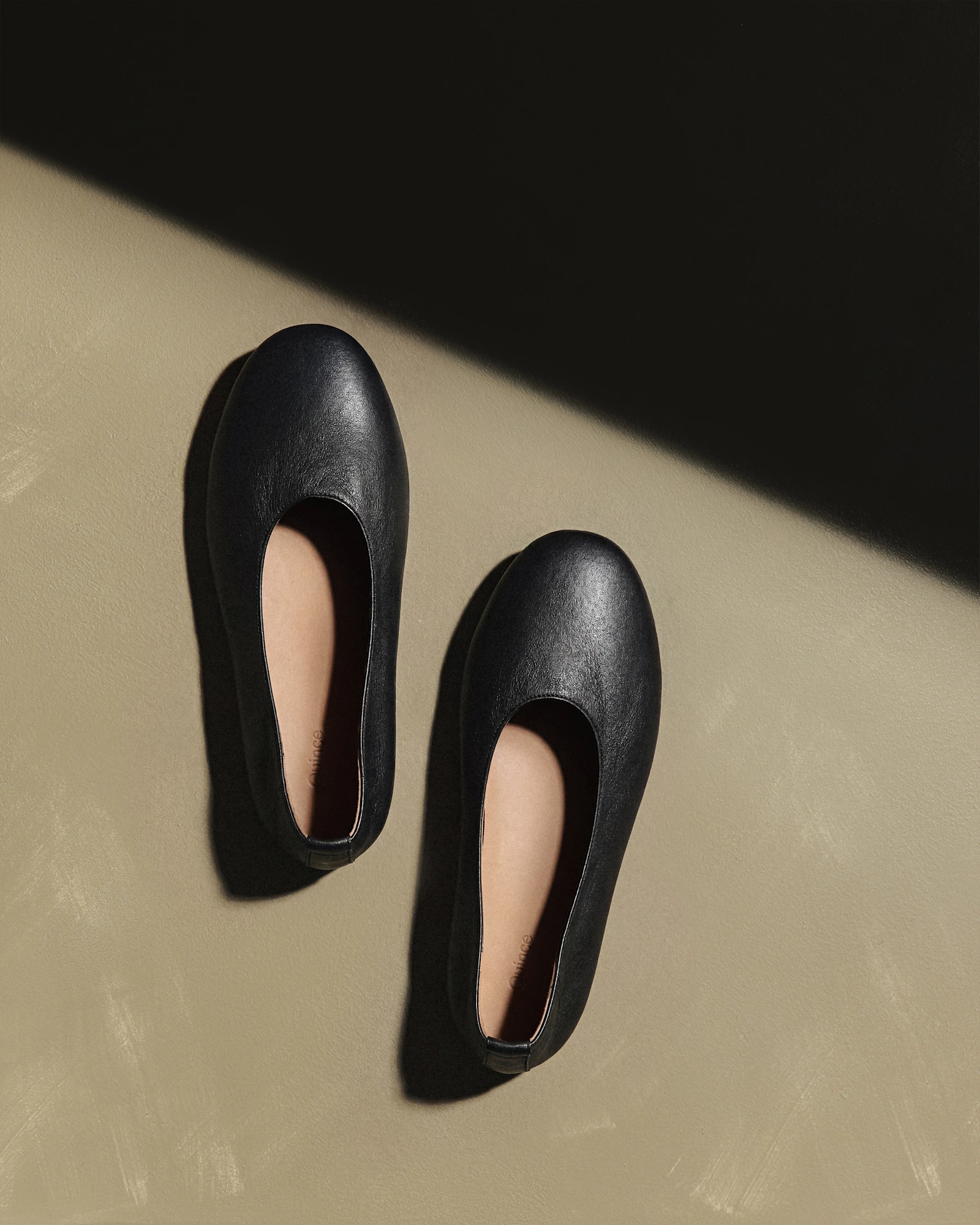 Quince Italian Leather Glove Ballet Flats in black