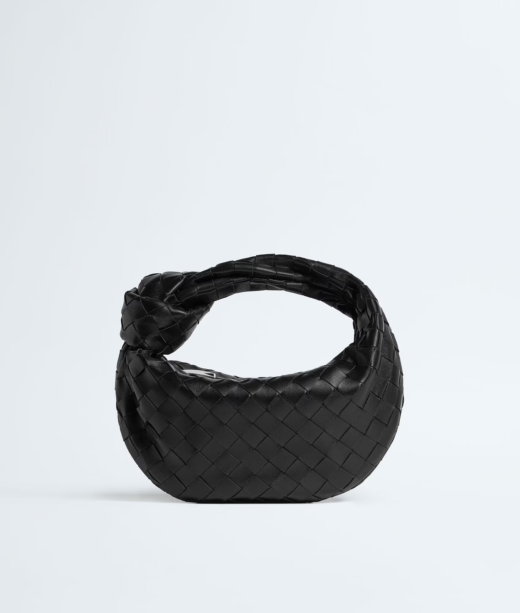 Bottega Veneta Mini Jodie in black Intrecciato lambskin