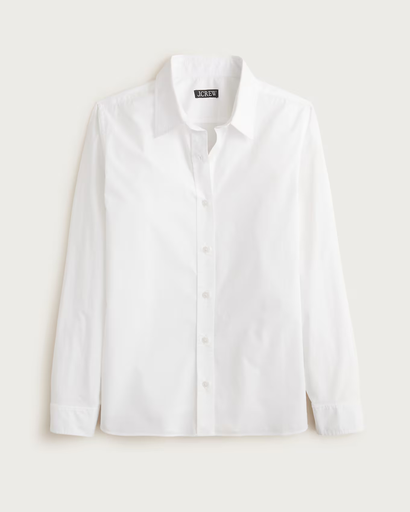 White J.Crew Jules classic-fit cotton poplin button-up shirt