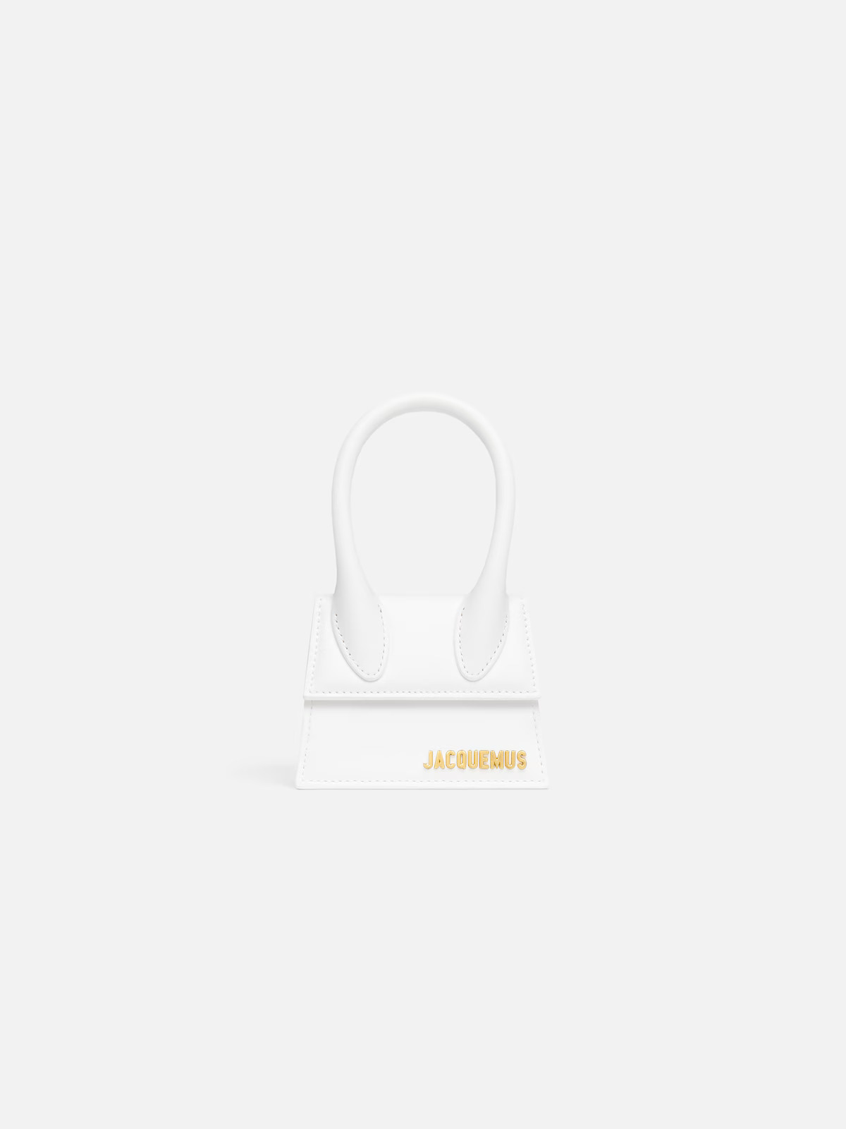 Jacquemus The Chiquito white mini handbag front view