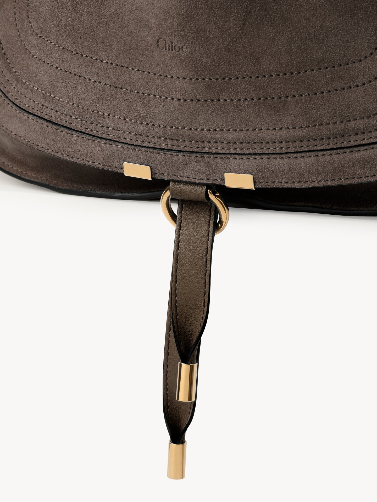 Chloé Marcie shoulder bag official side image showing slouch and handle