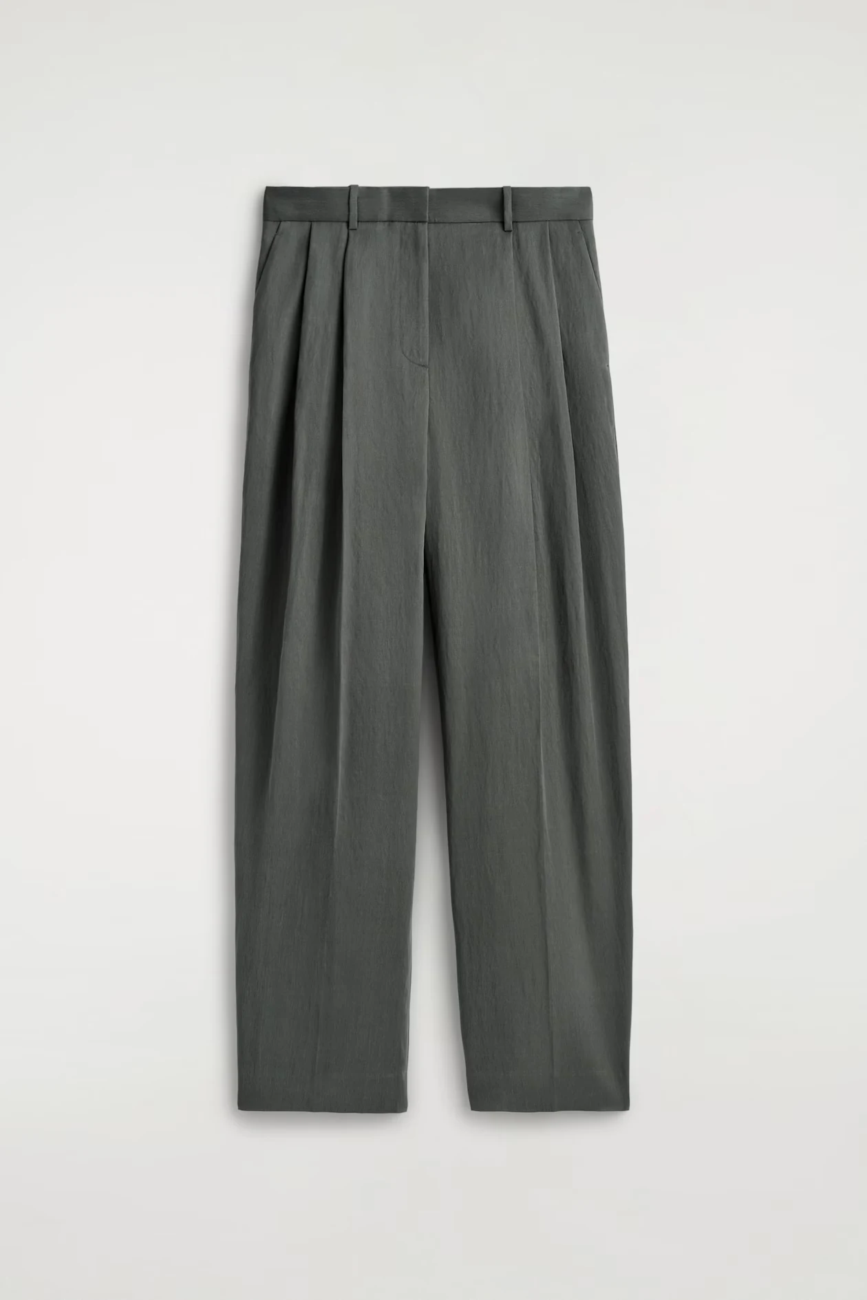 Dark gray COS Relaxed Fluid Wide-Leg Pants shown alone