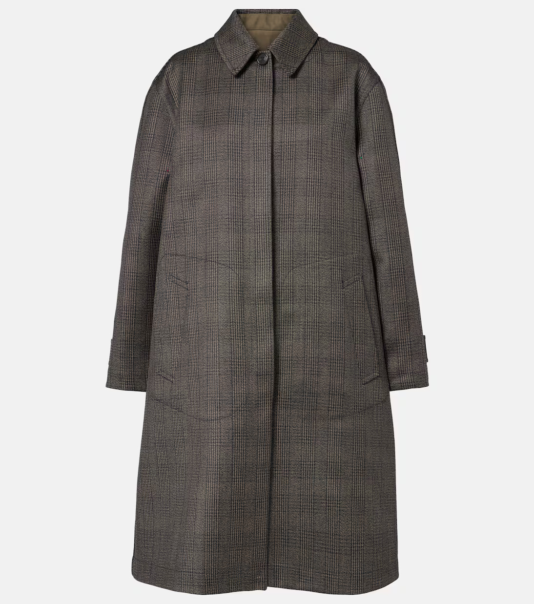 The Row Palomar reversible checked wool and silk coat
