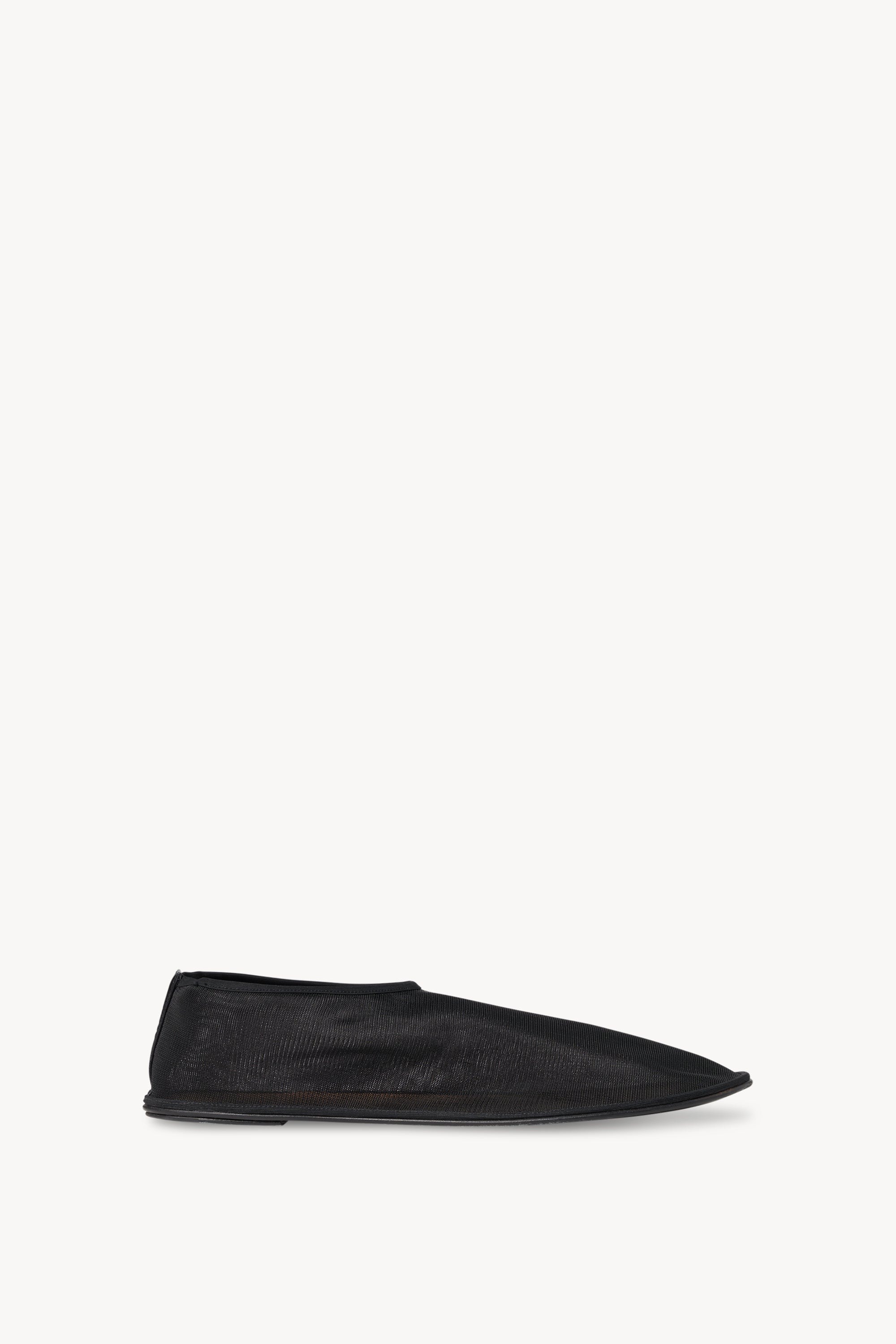 The Row Sock Shoe official side image in black mesh